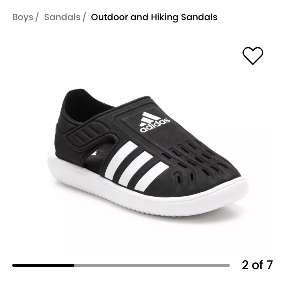 BOYS' ADIDAS TODDLER & LITTLE KID CLOSED TOE WATER SANDALS size toddler 7